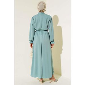 Vestido acampanado cintura elástica menta - Product Image 4
