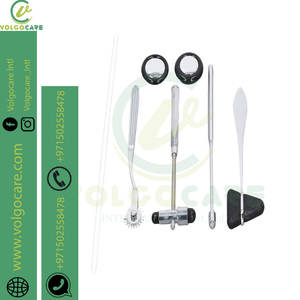 Juego de martillo médico portátil multifuncional de acero inoxidable de 5 uds. Martillo reflejo de percusión para piel - Product Image 4