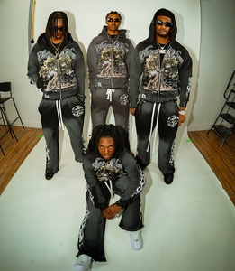 Conjunto de ropa de calle OEM para hombre, nueva moda, estampado digital, lavado con ácido, recortado, Sol desteñido, Sudadera con capucha y pantalones de chándal Vintage - Product Image 3