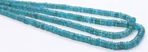 Collier de perles Heishi lisses en apatite néon naturelle, perles de pierres précieuses faites à la main pour la fabrication de bijoux d'un fabricant indien - Product Image 4