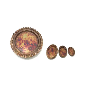 Nouveauté, plateau de service multifonctionnel en métal artisanal, style Art déco, design royal élégant, plateau de présentation pour aliments et fruits, pour la maison - Product Image 1