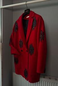 Kimono blanc à motifs de cœurs perlés pour vêtements de plage pour femmes, beau décolleté en V sur le devant et manches longues - Product Image 5