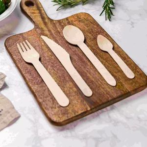 Ensemble de couteaux à fourchette et cuillère biodégradables pour l'industrie hôtelière Couverts de restauration verts pour événements et services de restauration d'entreprise - Product Image 2