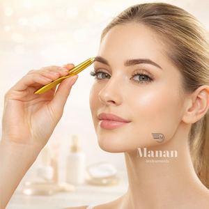 Pinzas Profesionales de Acero Inoxidable de Primera Calidad para Cejas, Punta Inclinada, Ligeras, Herramienta de Belleza para Depilación de Precisión - Product Image 3