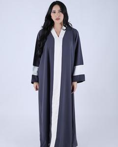 Vestido Abaya Musulmán Modesto de Manga Larga Hecho a Medida, Verano, Transpirable, Poliéster/Algodón, Largo hasta el Tobillo, Bordado, Venta al por Mayor para Mujer - Product Image 6