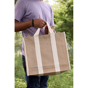 2026 New Heavy Duty Expandable <b>Folding</b> jute <b>Bag</b> Reusable Grocery shopping <b>bag</b> - Product Image 5