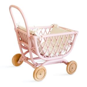 Chariot en rotin de haute qualité pour enfants, chariot de poupée, chariot de poupée naturel, jouets d'enfants faits à la main du Vietnam - Product Image 3