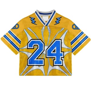 Camiseta de Fútbol Americano Personalizada Estilo Urbano Unisex |   Camiseta de malla transpirable estampada de talla grande, corte holgado, OEM ODM - Product Image 2