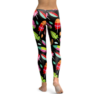 Offres Spéciales taille haute femmes Fitness Leggings avec rayures et chats impression respirant Sexy Stretch pantalon - Product Image 2