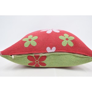 28x28 Inch Multicolor Bohemian Patchwork Woven Wool <b>Pillow</b> Vintage Embroidery Kantha Style Non-Slip Eco-Friendly Removable - Product Image 5
