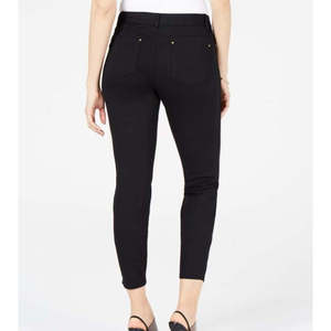 INC International Concepts Pantaloni casual da donna a vita alta traspiranti neri in tessuto Ponte, modello skinny, taglia 12 - Vestibilità Curvy - Product Image 2