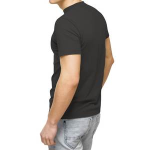 Camiseta de manga corta con cuello redondo para hombre Camiseta de algodón liso sólido Tamaño grande y alto disponible - Product Image 6