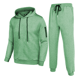 Survêtement athlétique à capuche pour hommes Survêtement à manches longues avec fermeture éclair complète Jogging Pantalon de survêtement 2 pièces Patchwork Sportsuits Survêtements - Product Image 6