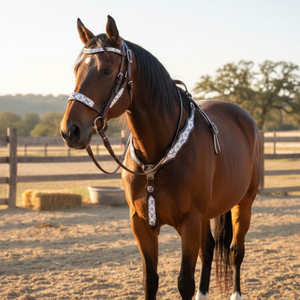 บังเหียนม้าอเนกประสงค์พร้อมสายบังเหียน ปี 2026 |   การออกแบบตกแต่งด้วยทองเหลือง |   ยางพีวีซีกันน้ำ ทนทาน |   อุปกรณ์ระดับโปรพรีเมียมที่เป็นที่ต้องการสูง - Product Image 6