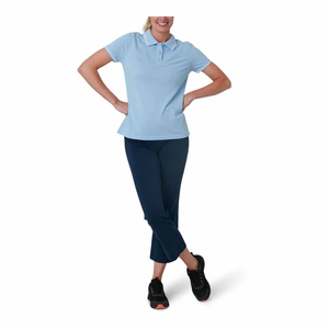 Camiseta Polo de algodón con estampado personalizado OEM para mujer, Camiseta corta informal de oficina con logotipo, diseño a la moda, tarifa al por mayor OEM - Product Image 5