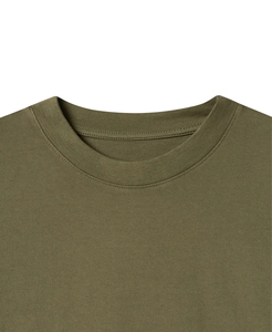 T-shirt surdimensionné 100% coton pour hommes coupe ample O Neck Streetwear Drop Shoulder 250GSM Blank Hip Hop Custom Puff Printing - Product Image 3