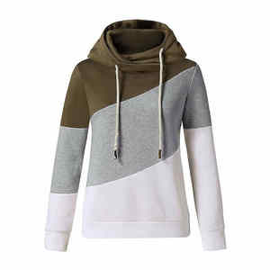 Sweat-shirt à capuche oversize unique et respirant pour femme, 100 % coton, imprimé, couleurs unies, hiver, devant imprimé - Product Image 1