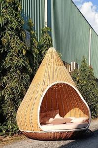 Meubles d'extérieur en osier lit de soleil en rotin Chaise de salon en osier - Product Image 6