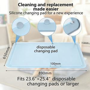 Customizable Square Silicone Eco-Friendly Reusable Cat & <b>Dog</b> Urinary Pads Easy-To-Clean with Solid Pattern - Product Image 5