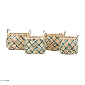 Paniers à linge en bambou tressés à la main à 100 %, naturels, écologiques, bon marché, pour un usage quotidien, produits pour la maison et le jardin - Product Image 1