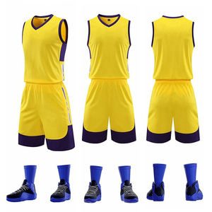 Nouvelle conception, uniformes de basket-ball respirants grande taille, vente chaude, ensemble d'uniformes de basket-ball sublimés à séchage rapide - Product Image 6