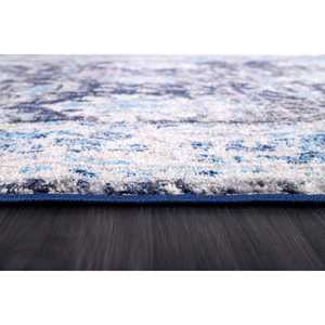 พรมวินเทจลายดอกไม้สีน้ำเงินกรมท่า รุ่น 7652 ชุดเรโทรสุดหรู - Product Image 6