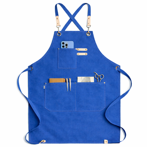 Delantales de Lona para Chef y Camarero, Uniformes Unisex para Bar, Delantales Reutilizables, Duraderos, Resistentes al Aceite, Largos, Comerciales, para Cafetería, Restaurante, Trabajo - Product Image 6