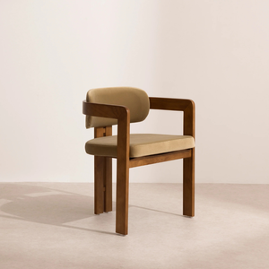 Restaurant moderne dinant la finition naturelle de couleur de tissu adaptée aux besoins du client par matériel en bois de teck solide de chaises - Product Image 1