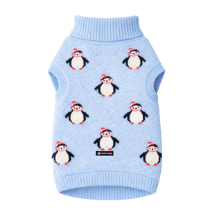 Penguin Print Dog Sweater Warm Winter Pet Pullover Soft <b>Knitted</b> Dog Clothing Cute <b>Animal</b> <b>Pattern</b> Cozy Wear - Product Image 5
