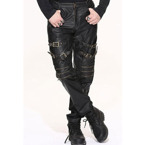 Pantalon en cuir pour hommes professionnels de haute qualité mi respirant léger pantalon de survêtement décontracté fermeture élastique toile bon prix - Product Image 5