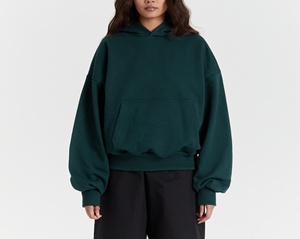 Vente en gros sweats à capuche surdimensionnés poids lourd 500 g/m² pull-over hommes boxe épaule tombante pierre vintage recadrée sweat à capuche lavé blanc - Product Image 3