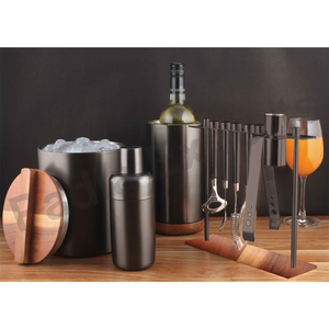 Juego de herramientas de barra de metal con acabado mate para uso doméstico y en restaurantes empaquetado en caja - Product Image 1