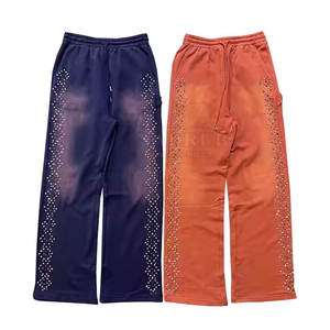 Professional Made Low Price Rhinestone <b>Trousers</b> OEM Service Custom Made Logo Design <b>Men</b> Rhinestone <b>Trouser</b> For Sale - Product Image 1