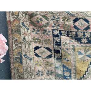 Alfombra Turca Vintage, Alfombra Grande de 5x12 pies (151x366 cm), Alfombra Oriental de Lana Azul - Product Image 4