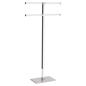 Toallero de 4 brazos Gedy RA31 66 en gris paloma con acabado cromado arcoíris (40x15.5x83.7cm) para baño - Product Image 1