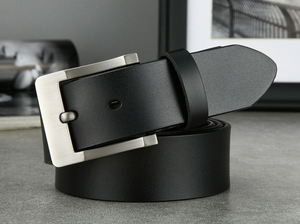 Cinturón Casual de Moda de Lujo Personalizable, Hebilla Cuadrada Ajustable de Aleación, Cuero Genuino para Hombre, GENTS GARB - Product Image 5