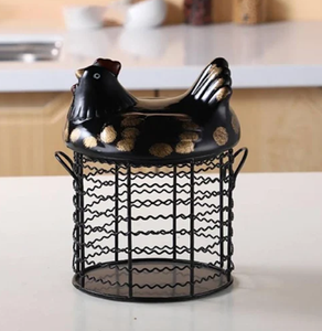 Unique Wire Iron <b>Egg</b> Basket Decorative Strong Holder for Displaying Fresh <b>Eggs</b> <b>Eco</b>-Friendly Multifunction Design Customized - Product Image 1