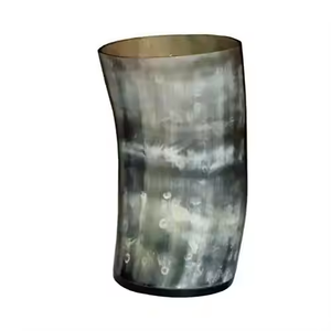 ถ้วยฮอร์นควายฮอร์นแก้วเบียร์ไวน์ทุ่งหญ้าประวัติศาสตร์โดยงานฝีมือเสี้ยว - Product Image 1