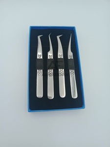 แหนบปลายแหลมสำหรับต่อขนตาบูตทำจากกระจกสีเงินแบบรัสเซียปรับแต่งได้ - Product Image 5