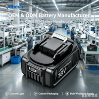 Batterie lithium-ion 18V 5Ah avec affichage numérique, batterie de remplacement rechargeable pour outils électriques sans fil, usine OEM ODM