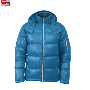Veste matelassée décontractée à col montant pour hommes Manteau d'hiver résistant à l'eau et au vent Logo avant Fermeture éclair isolée - Product Image 3