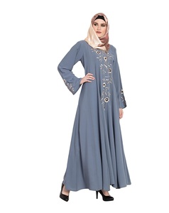 Nouveauté 2024 Dubaï Style arabe Abaya dames à manches longues robe musulmane femmes Abayas en gros OEM - Product Image 6