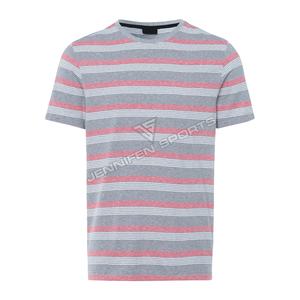 T-shirt pour homme à rayures multicolores personnalisées 240 GSM, coupe classique, taille 2XL, sport, 100% coton, séchage rapide, respirant - Product Image 1