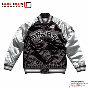 แจ็คเก็ตฤดูหนาว,แจ็คเก็ตเบสบอลมีซิปกันน้ำใส่ได้ทั้งชายและหญิงบุผ้าไนล่อนออกแบบโลโก้เองได้ - Product Image 4