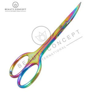 กรรไกรตัดเล็บสแตนเลส ปลายแหลม ดีไซน์สวยงาม สีรุ้ง นานาชาติ สำหรับดูแลหนังกำพร้า เป็นมิตรต่อสิ่งแวดล้อม สำหรับคนถนัดขวา - Product Image 2