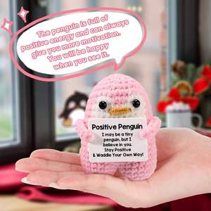 Pingüino de Energía Positiva Personalizable, Venta Directa de Fábrica, Decoración Navideña para el Hogar y la Oficina, Artesanía Textil - Product Image 4