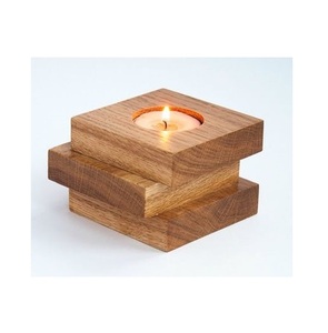 Nouvelle arrivée design moderne photophore bougeoir en bois bougeoir fait main de haute qualité au meilleur prix par le monde du métal indien - Product Image 3