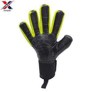 Gants de gardien de but de football professionnels en cuir imperméables compatibles avec les écrans tactiles antidérapants respirants à doigts entiers réglables - Product Image 4