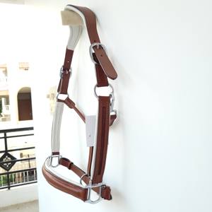 Sillín inglés de alta calidad, Halter de caballo, cuero negro con pieza de nariz cónica acolchada Súper suave, herrajes duraderos - Product Image 6