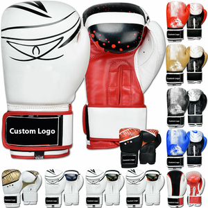 Guantes de boxeo personalizados para adultos, mujeres/hombres, guantes de boxeo Pu de cuero, equipo de arena, guantes de boxeo impresos - Product Image 5